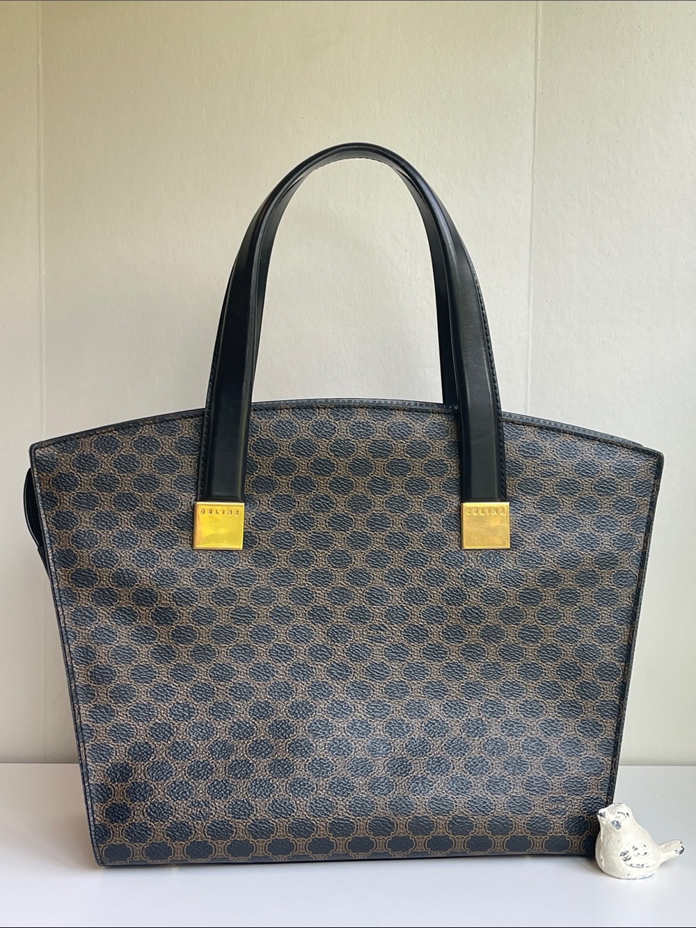 vintage Celine Macadam pattern tote bag